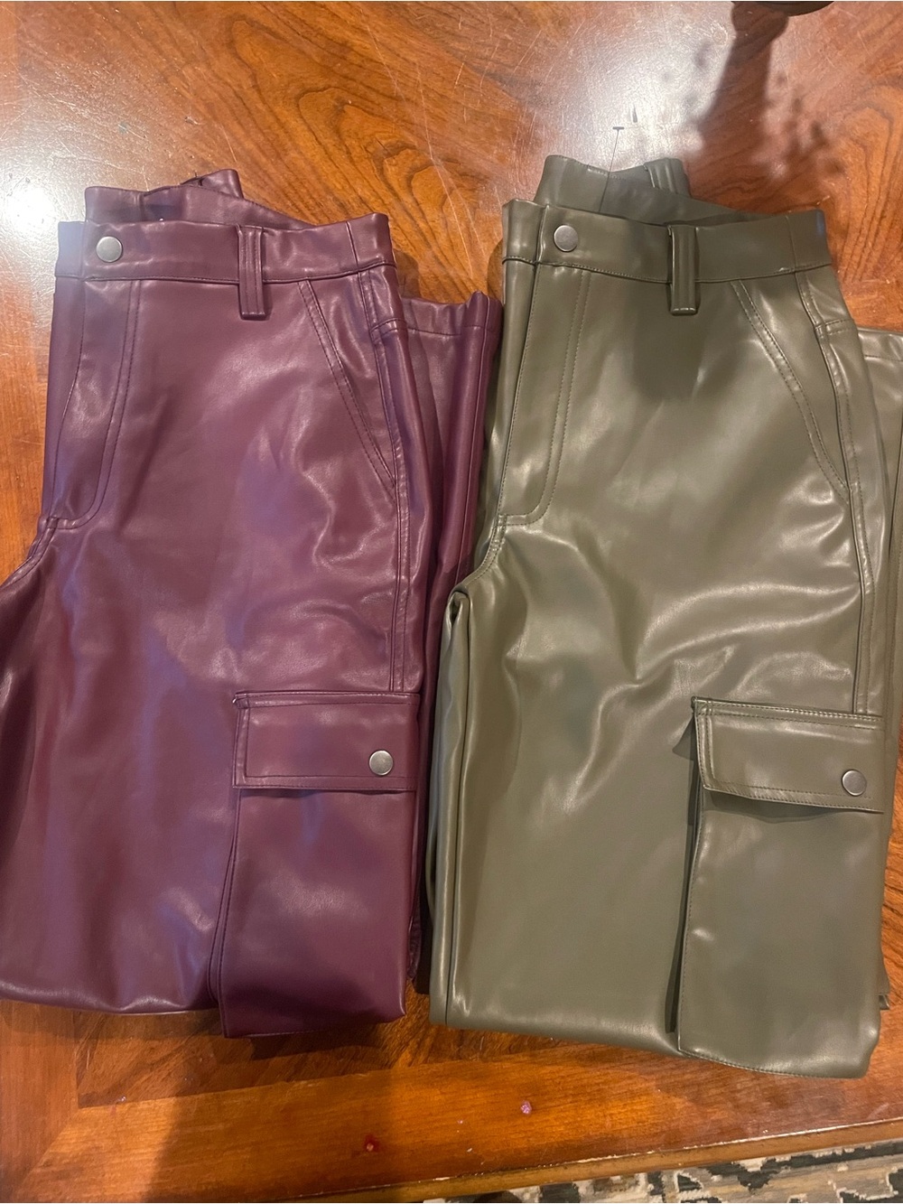 Cotton On Faux Leather Cargo pants - 2 pair